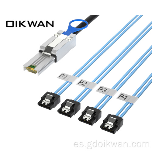 Mini SAS SFF-8088 a 4*Cable del servidor SATA